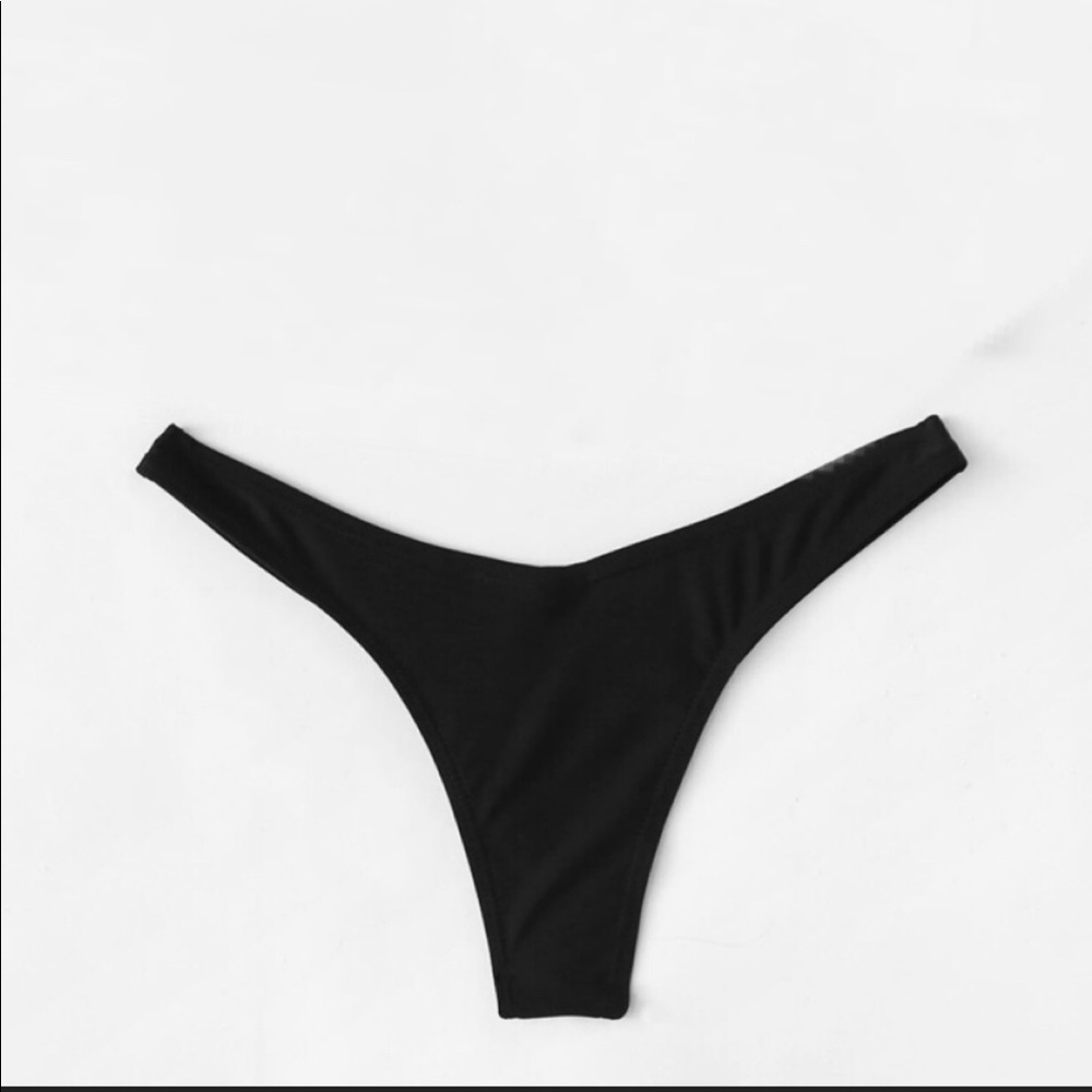 black bikini bottoms